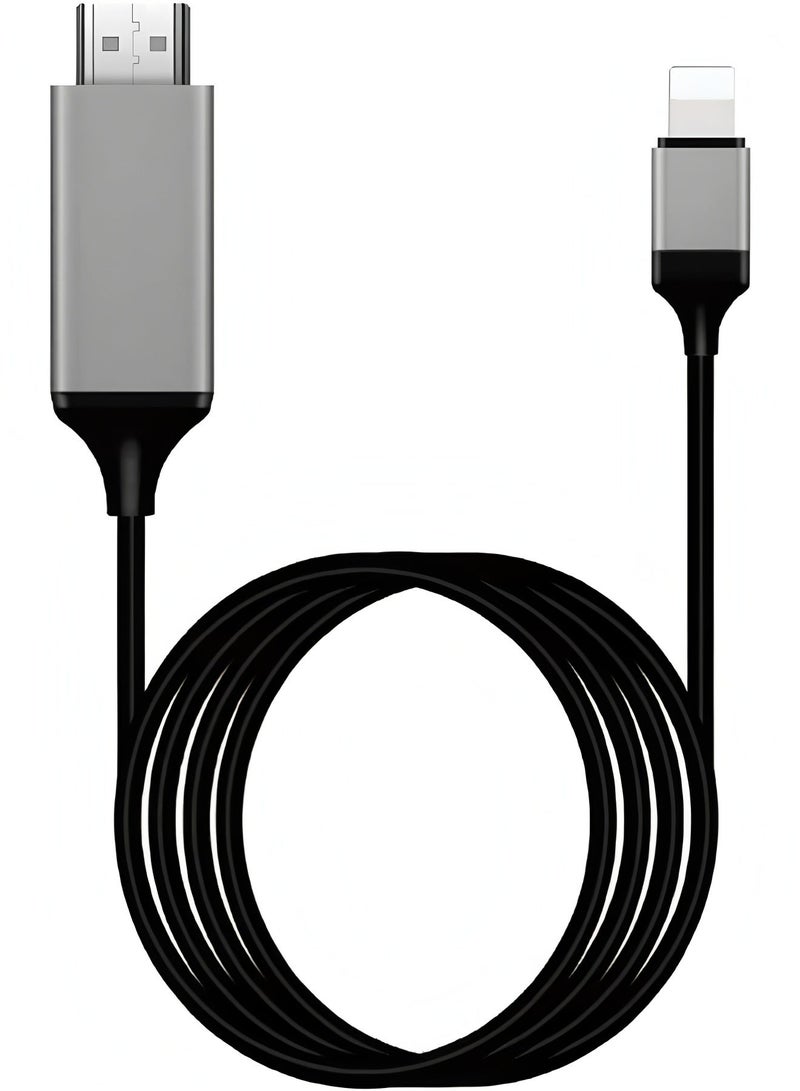 أبلينم محول Lightning إلى HDMI من الهاتف إلى التلفزيون، متوافق مع iPhone وiPad، موصل مزامنة الشاشة للاتصال مباشرة على HDTV/الشاشة/جهاز العرض لا يحتاج إلى مصدر طاقة، يدعم IOS11.0 - Image 1